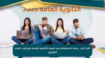 اقرأ الآن.. رابط الاستعلام عن نتيجة الثانوية العامة مع قرب إعلان الأوائل